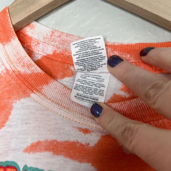 Pink Floyd Orange Tie-Dye Retro Graphic Tee Gildan Softstyle Ring Spun unisex M - Image 5