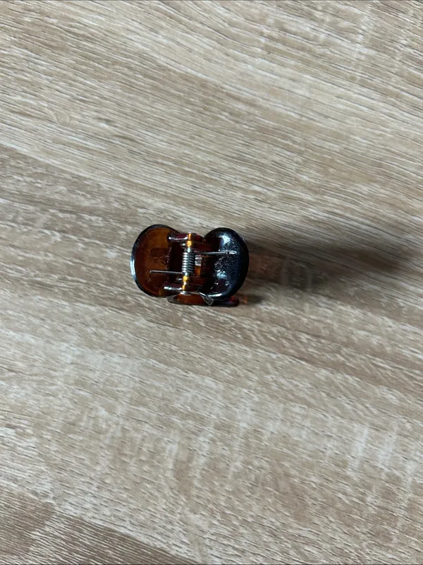 Small Brown Tortoiseshell Mini Hair Claw Clip - Image 3