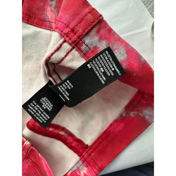 Free People Femme Denim Mini Skirt Flamingo Flame Size 8 - Image 5