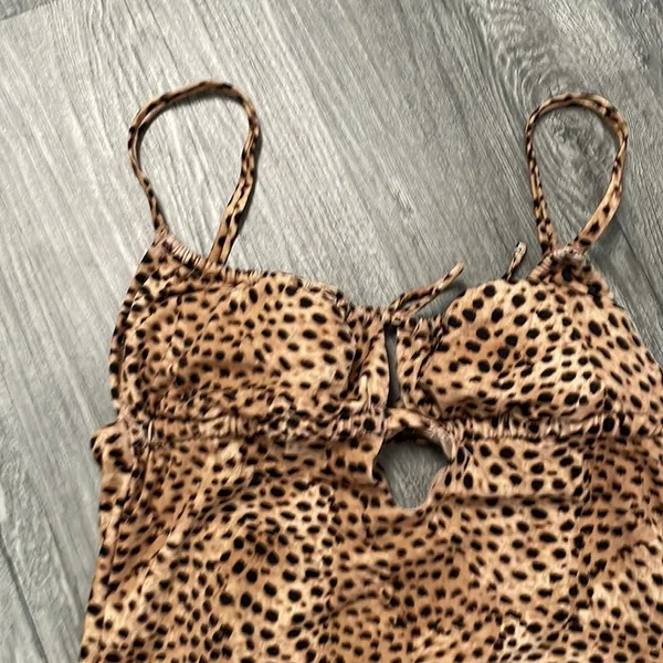 Shade and Shore Leopard Print One Piece Swimsuit - Image 2