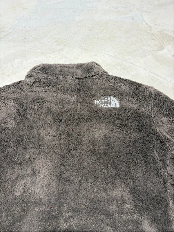 The North Face Dark Brown Plush Full-Zip Fleece Jacket small - Image 9