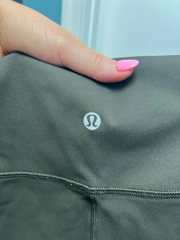 Lululemon Cropped Leggings Green Olive - Image 3