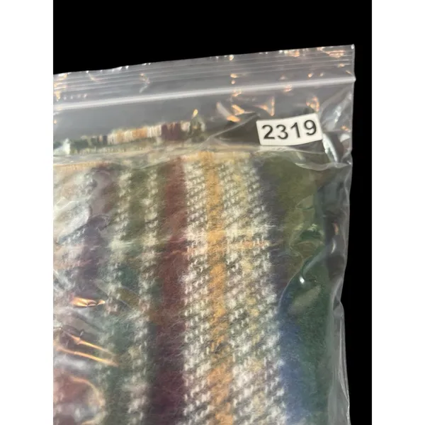 Steve Madden Reversible Wrap Shawl Scarf Green Plaid & Leopard Fringe 82x21’ NWT - Image 12