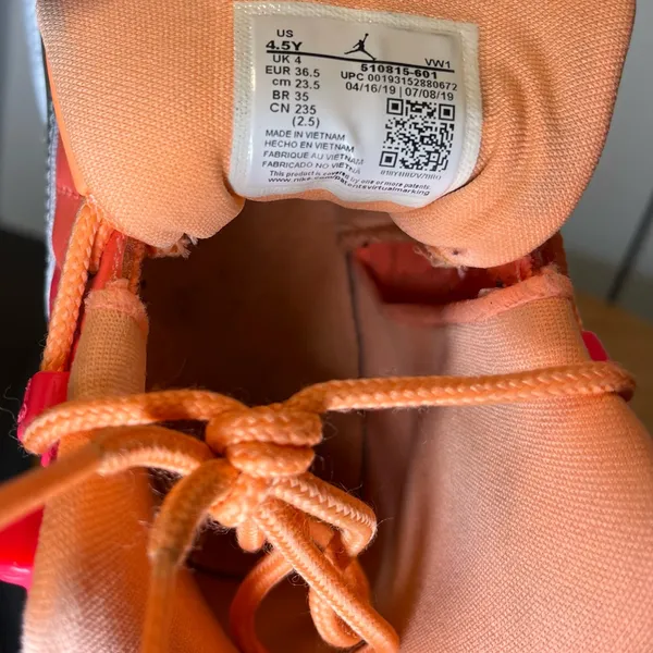 Air Jordan 12 Retro GS 'Sunrise' US Size 4.5Y •6W•36.5EUR (Preloved no box) - Image 14
