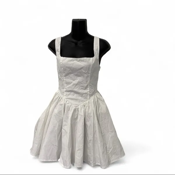Princess Polly Straplie Mini Dress White - Image 5