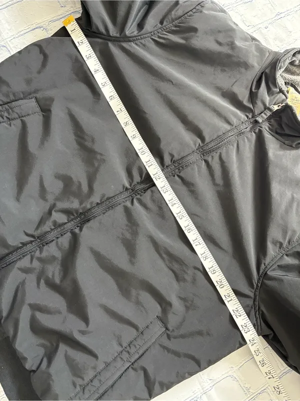 Y2K 2000s Faded Glory Men's Black Fleece-Lined Utility Bomber Jacket Size M⁠ - Image 13