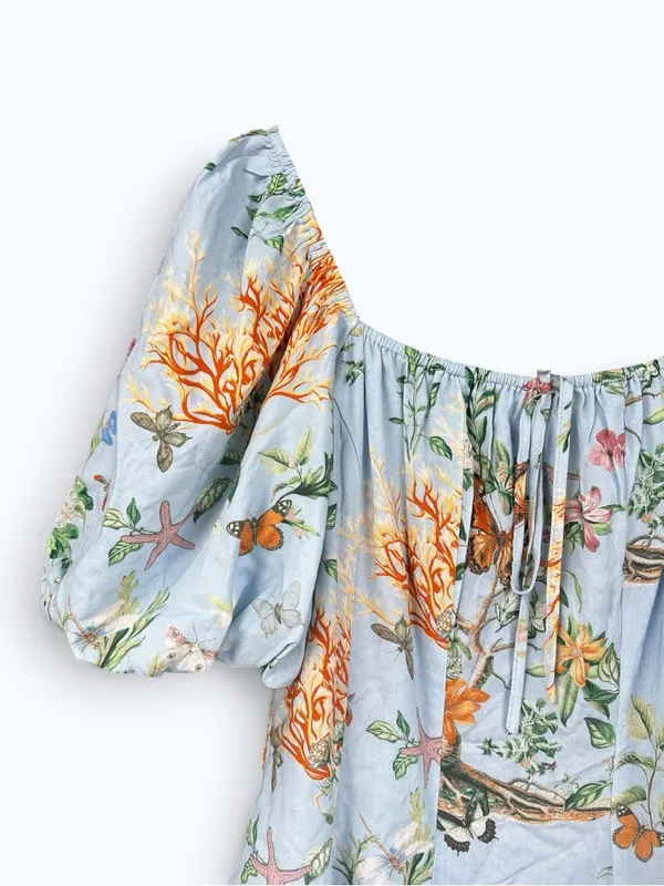 Altar’d State Kaia Butterfly Floral Coral Print Mini Dress XL NWOT Boho - Image 7