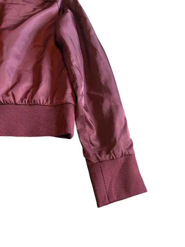 Free People Midnight Bomber Jacket Zip-Down Lightweight Windbreaker Size Small - Image 8