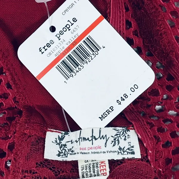 Free People Intimately Bralette Brami Sitting Pretty X-Small Lace Apple Valley - Image 7