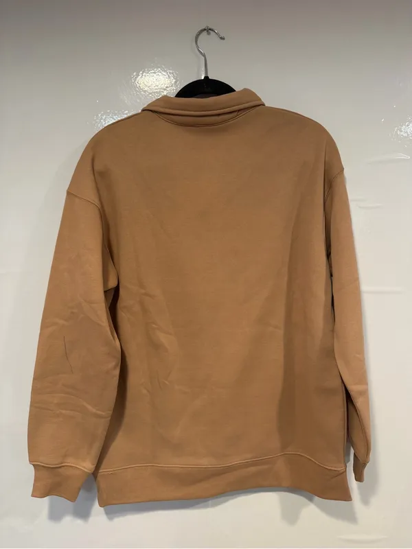 New Mondetta Tan Long-Sleeve Polo Sweatshirt - Image 3