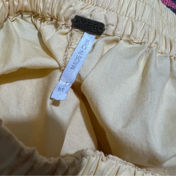 Young Fabulous & Broke Light Yellow Cotton Shorts - Image 3