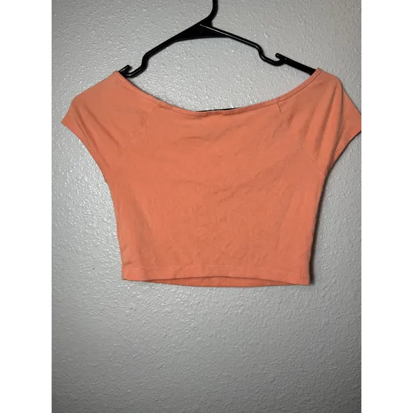 Wilfred‎ Aritzia EcoVero™ Cropped Scoop Neck Short Sleeve Top XS Terracotta - Image 2