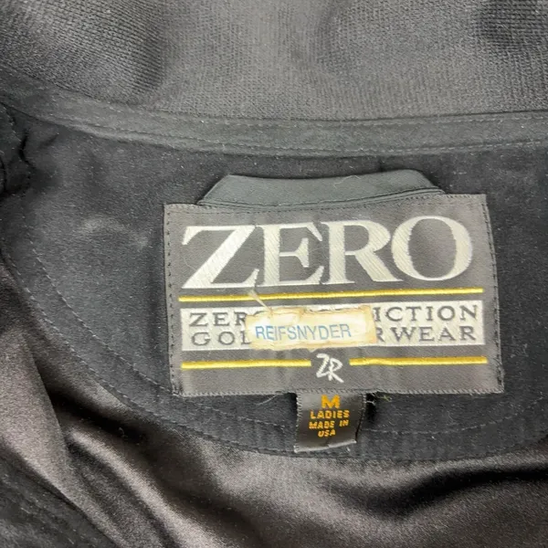 Zero Restriction Jacket Womens Medium Black Pullover Golf Windbreaker USA Lined - Image 4