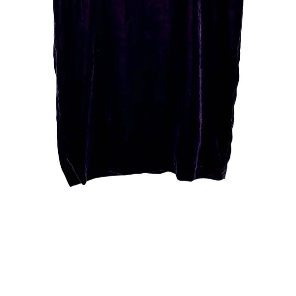 Lauren Ralph Lauren Women Shift Dress Velvet Short Sleeve Keyhole Purple Size 4 - Image 5