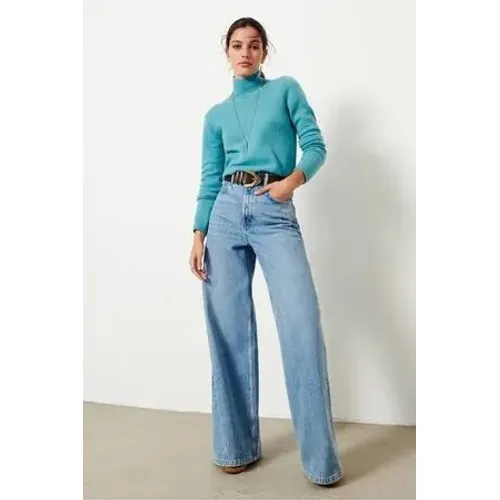 Ba&sh Fred Wool Sweater in Bleu Size S - Image 3