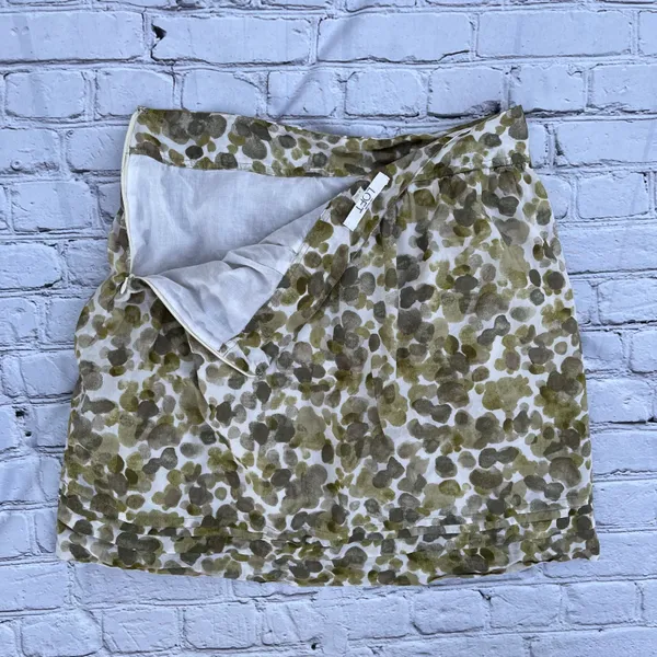 Ann Taylor loft short 4 layered ruffled skirt green Very soft and pretty - Image 3