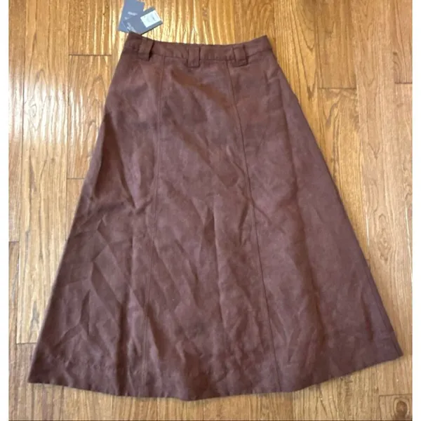 Universal Threads NWT brown faux suede midi dress size 4 - Image 10