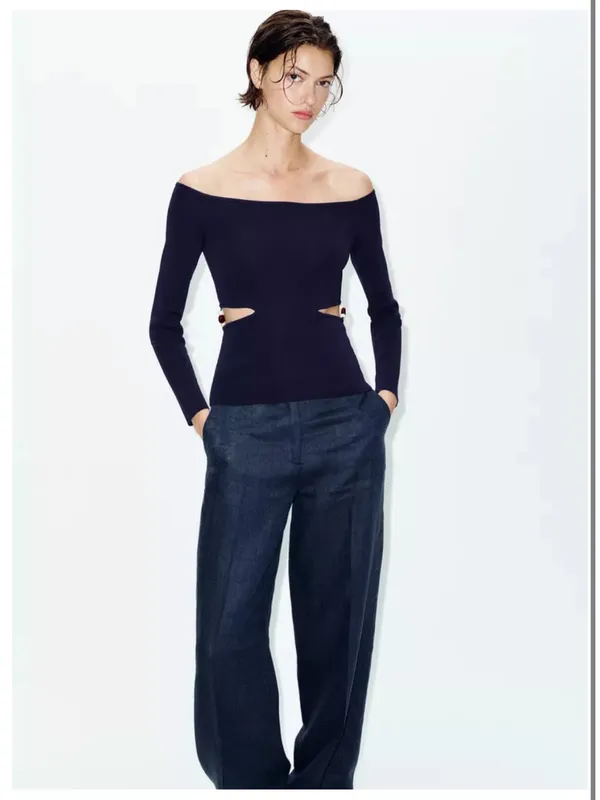 Zara beaded cut out top. Fits S. - Image 5