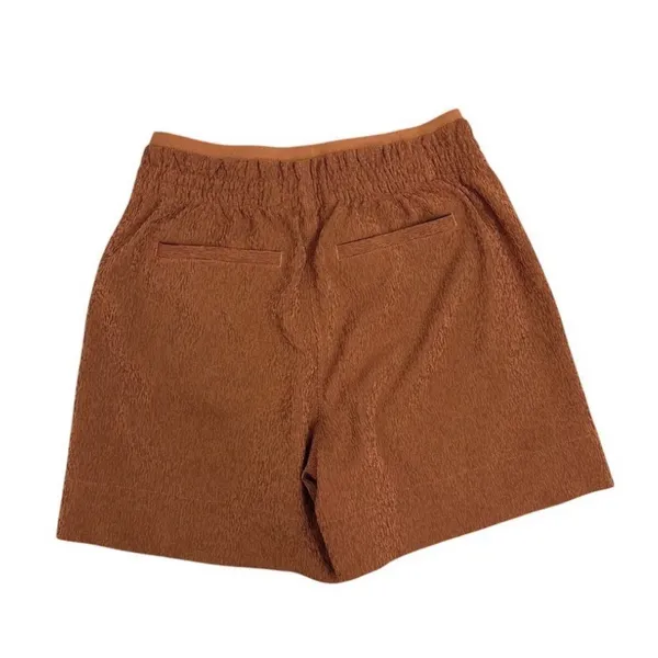 Athleta $78 Echo Textured Shorts Sz 16 rich terracotta orange rust - Image 2