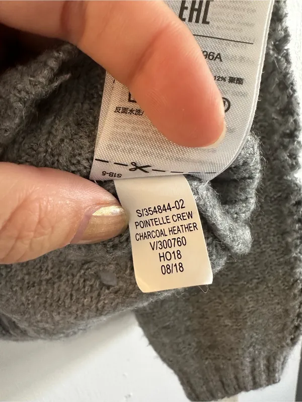 GAP Gray Open-Knit Crewneck Sweater - Image 6