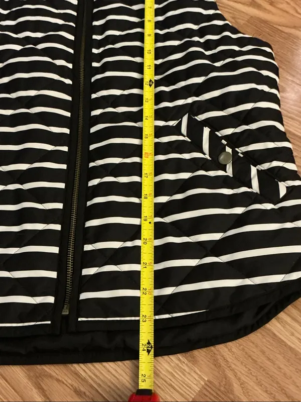 GAP Striped Quilted Puffer Vest Size Small - Image 5