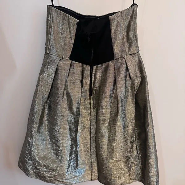 Alice + Olivia Shiny Strapless Gown - Image 4