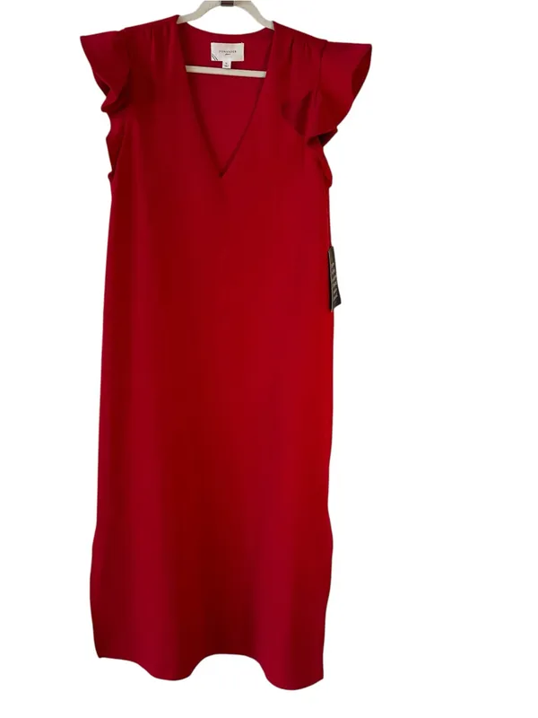 Pomander Place Tuckernuck Miko Flutter Sleeve Maxi Dress Red XL V-Neck NWT - Image 8