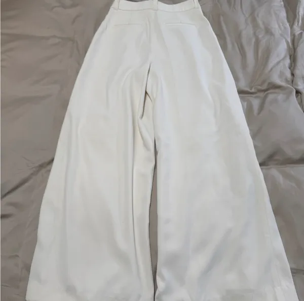 Meshki Suiting Wide Leg Pant - Ivory - Image 5