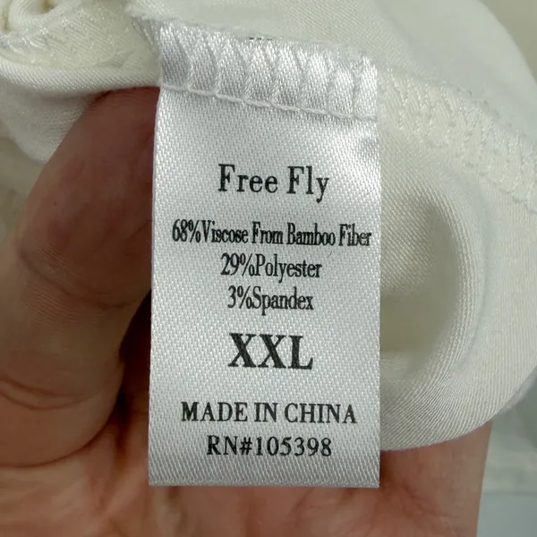 Free Fly Women Bamboo Long‎ Sleeve T-Shirt White XXL Performance Tee - Image 5