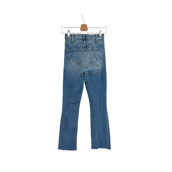 Mother‎ The Hustler Ankle Fray Understudy Distressed Crop Flare Jeans Size 24 - Image 8