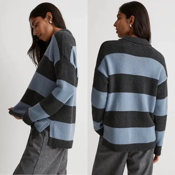 Madewell Rugby Striped Polo Sweater - Image 3