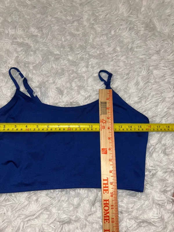 Victoria’s Secret PINK Active royal blue criss cross back sports bra large - Image 5