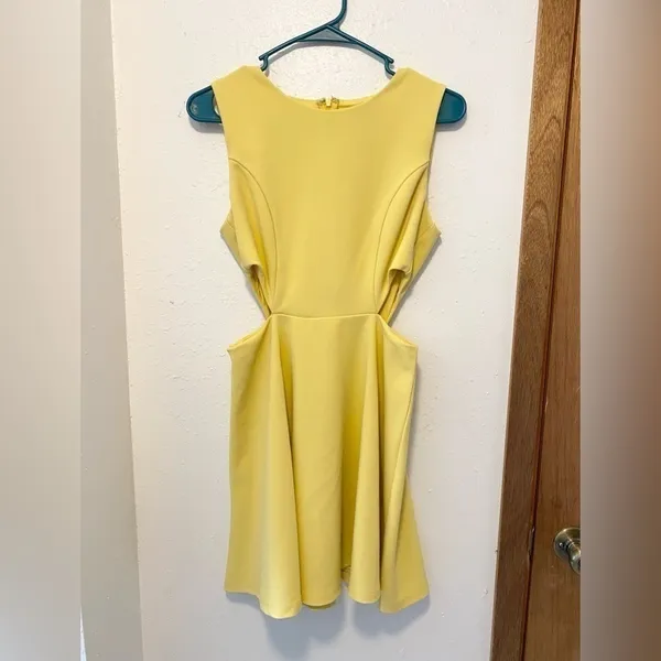 Lulus "Toast to You" Yellow Cutout Dress - Image 4