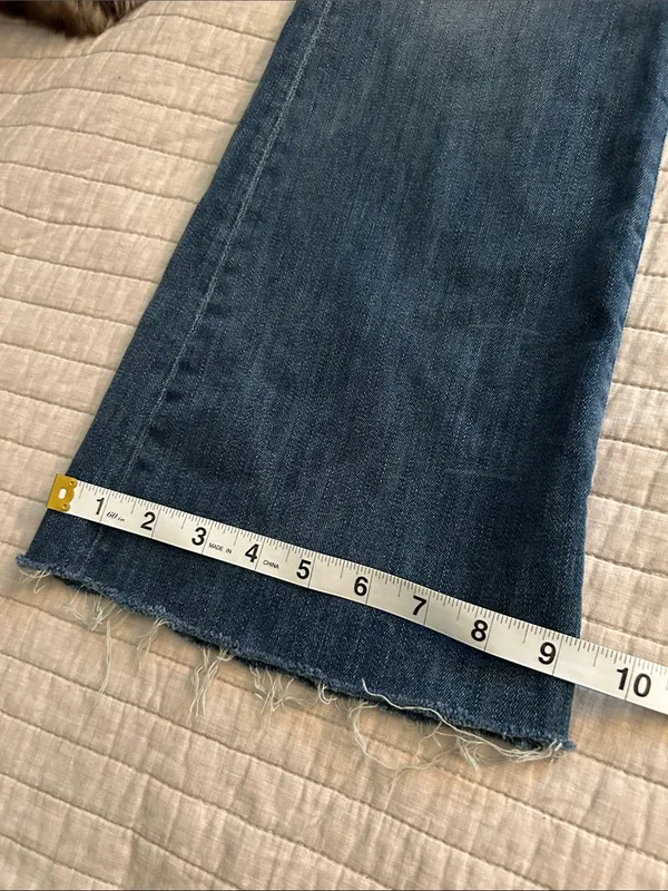 MOTHER The Weekender Fray flare denim Jeans Graffiti‎ Girl Wash 28” - Image 12
