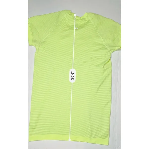 Lululemon‎ W3FEHS Swiftly Tech SS Top 2.0 Race Length Neon Green Activewear XS - Image 10