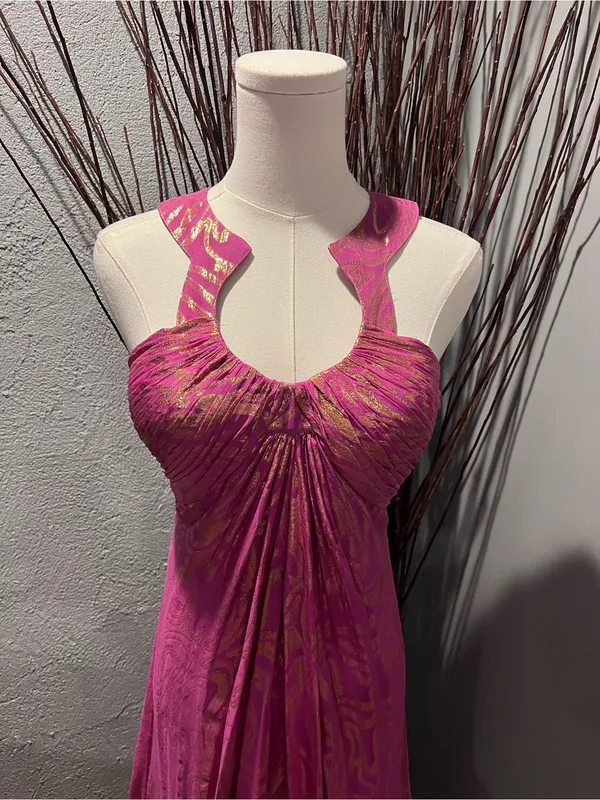 🌺Aiden Mattox Pink And Gold Grecian Maxi Dress Size 10🌺 - Image 2