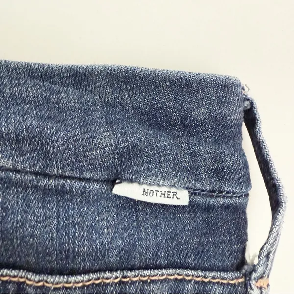 Mother Denim The Looker Ankle Fray Skinny Cigarettes Jeans Girl Crush Blue Wash - Image 10