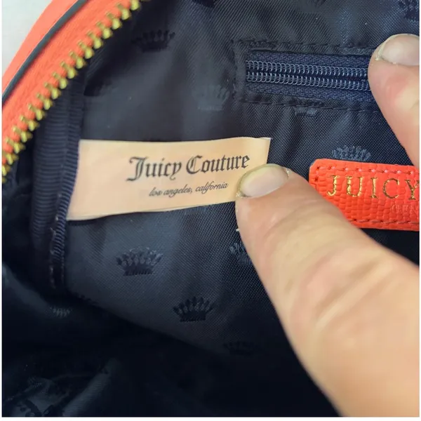 Juicy Couture Neon Orange Crossbody Bag Y2K Barbiecore Citrus Pop‎ Purse Bright - Image 9