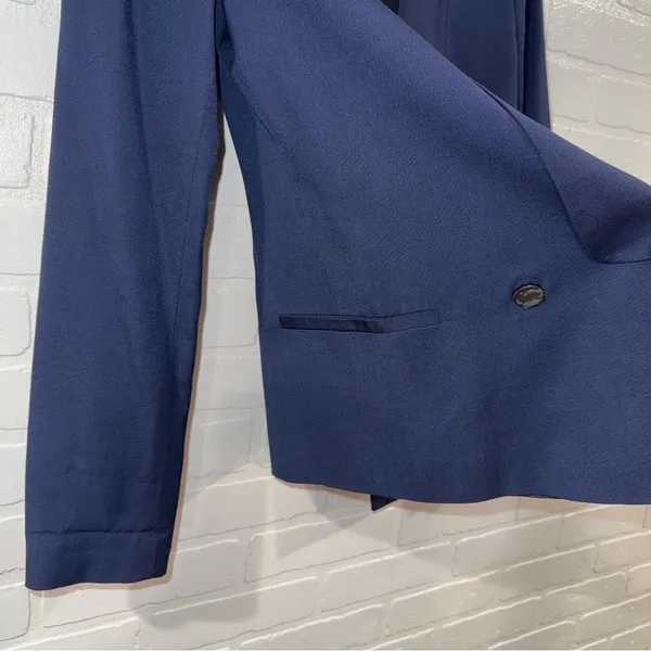 Zara Woman Navy Blue Blazer - Image 3