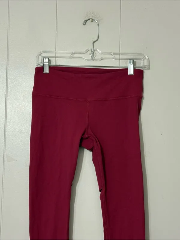 Alo Yoga Entwine High Rise Leggings Red Criss Cross Cutout Size Small S - Image 4