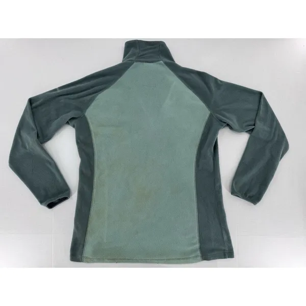 Columbia Fleece Sweater Women’s Sz L 3/4 Zip Pullover Sweatshirt Outdoor Green - Image 13