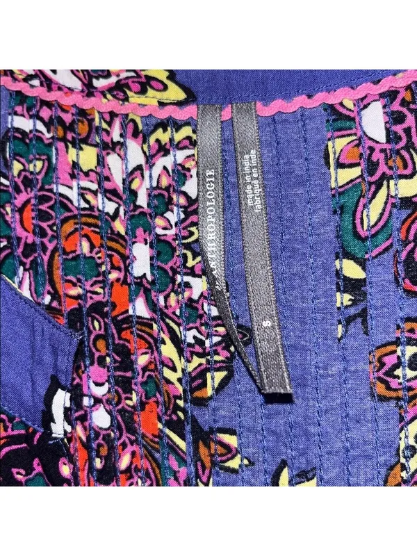 Anthropologie Long Sleeve Floral Paisley Boho Dress cottagecore granny - Image 5