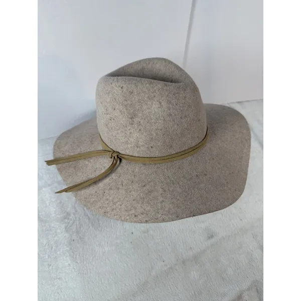 Altard State 100% Wool Brick Brown Hat Brim‎ Sz 14-3-4 Packable Leather Accent - Image 3