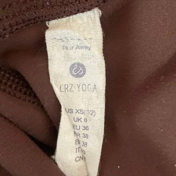 Crz Yoga Brown High Rise Pull On Stretch Comfy Athletic Workout Leggings Size XS - Image 4