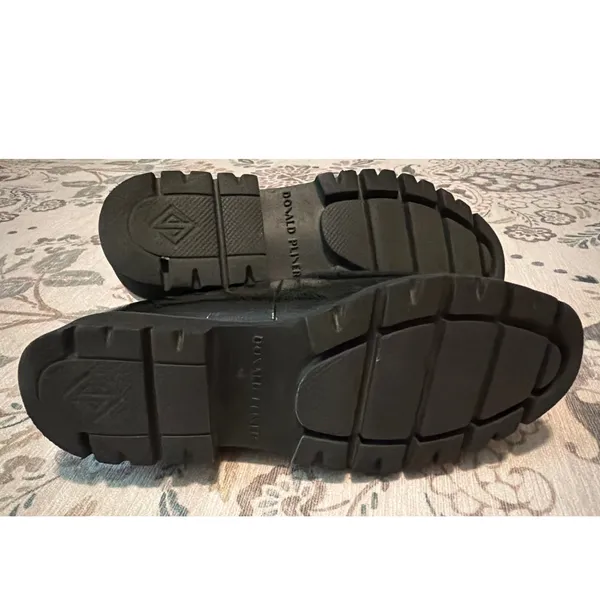 Donald Pliner Eclipse Black Crinkle Patent Platform Loafers 7 - Image 8