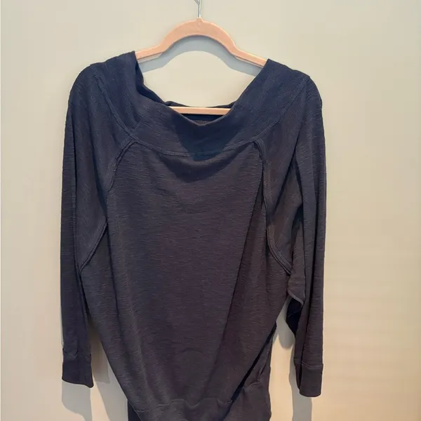 We The Free Blue OTS Top By Free People in Size M - Image 6
