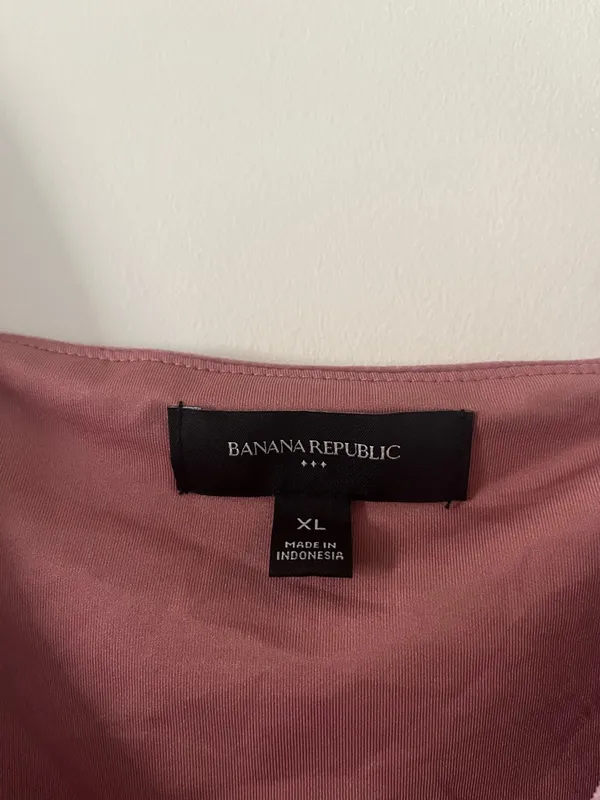 Banana Republic Pink Velvet Cowl Neck Blouse XL Balletcore Romantic Minimalist - Image 2