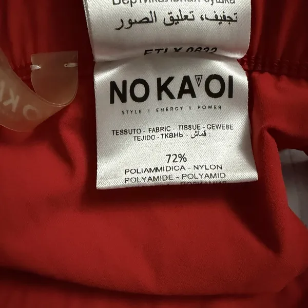 No Ka Oi Sports Bra Red Size Small (01) Open Back Thick Straps Sweetheart‎ Neck - Image 6