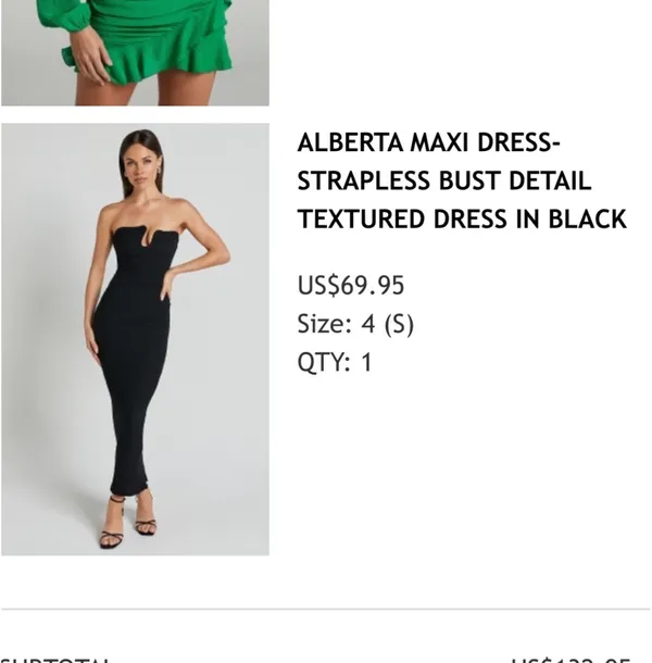 Showpo strapless black formal dress - Image 2