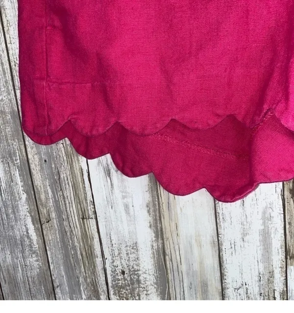 J. Crew Hot Pink Scalloped Shorts •0 - Image 3